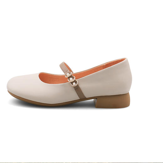 Safiya/索菲娅2025春夏圆头浅口玛丽珍软底百搭珍珠仙女风单鞋 SFD1111147/SFD3111147 商品图7