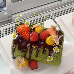 柚香抹茶小森林蛋糕卷