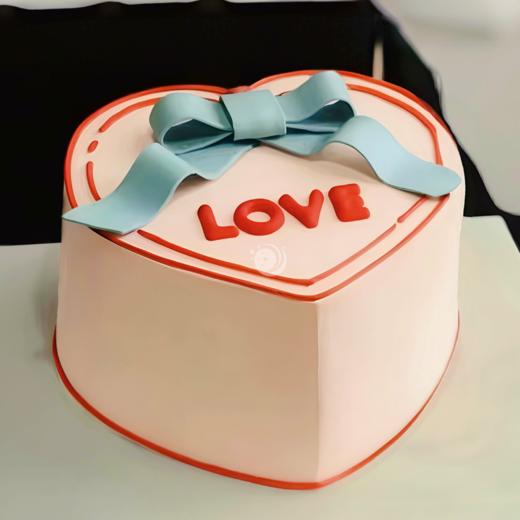 『LOVE』粉色告白爱心女神生日蛋糕 商品图0