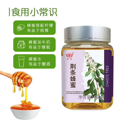 买3送荔枝蜂蜜 华兴牌 荆条蜂蜜450g 中国农业科学院蜜蜂研究所 有效期至2026-11-09 商品图1
