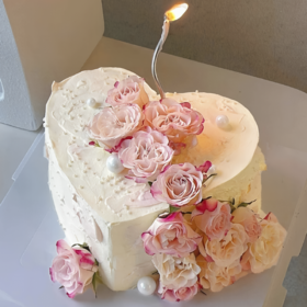 『浪漫予你』泡泡鲜花氛围感女神生日蛋糕