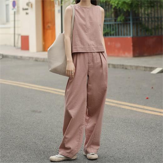 【郎奴华菲LONGNVFAIR  利落小帅气休闲三件套】100%斜纹天丝棉！入春第一套套装 弹力大 侧身显瘦褶皱设计 宽松微阔版型 商品图0