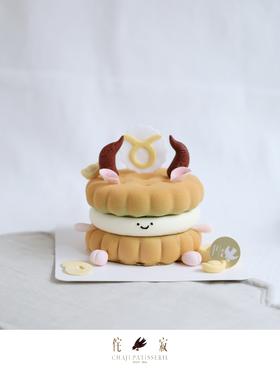 金牛座慕斯(很小）（翻糖比较沉，收到尽快食用）