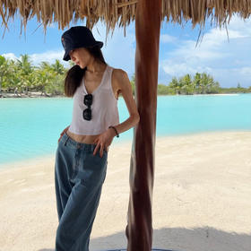 ROMI STUDIO“松弛随性”棉质斜纹高士线YKK直筒牛仔裤 RW24AX81382