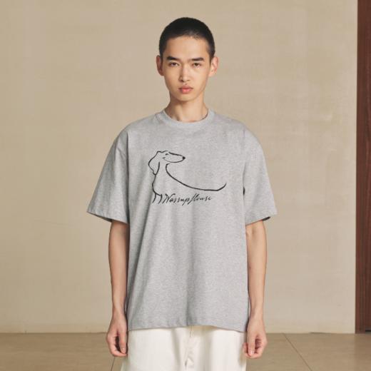 WassupHouse腊肠简笔画印花短袖T恤 商品图2