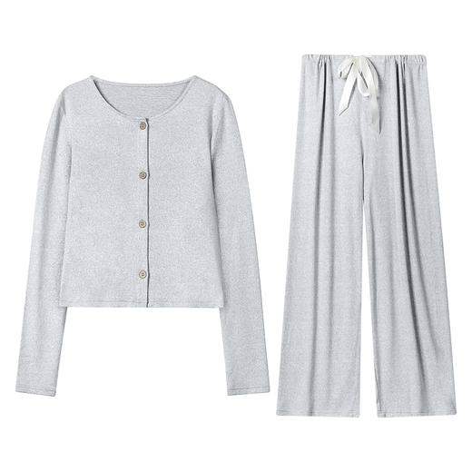 武汉爱帝 小香风女式花纱长袖长裤套装 商品图13