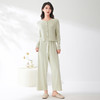 武汉爱帝 小香风女式花纱长袖长裤套装 商品缩略图2