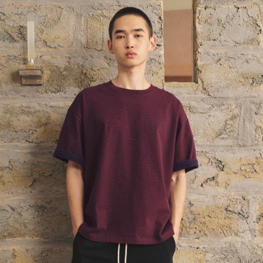 WassupHouse宽松双色短袖T恤 商品图1