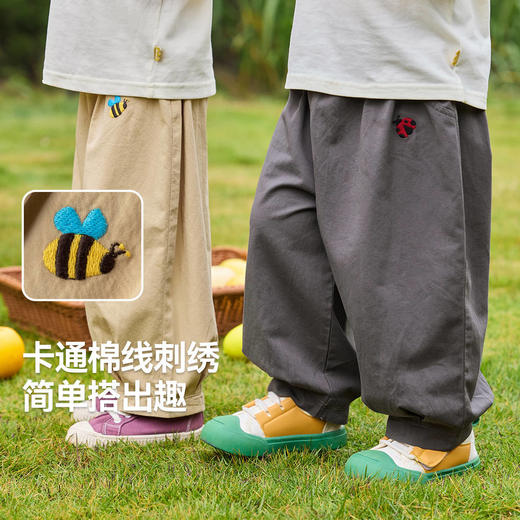 嘟嘟家儿童全棉裤子春季新款男童休闲裤春装女通过灯笼裤宝宝童装 商品图3