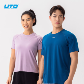 【踏春出发】UTO/悠途向氢男女Coolmax运动短袖圆领吸汗运动户外快干休闲半袖