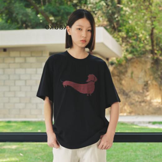 WassupHouse腊肠犬贴布绣短袖T恤 商品图0