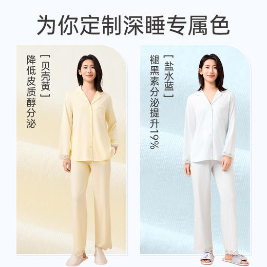 武汉爱帝 女式轻体棉莫长袖家居服 商品图4