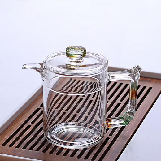 高硼硅玻璃杯高端琉璃把手绿茶杯专用泡茶杯杯盖过滤办公室喝水杯璃匠-LTB019七彩盖杯（250ml）【不支持补差，非质量问题不退不换】 商品图0