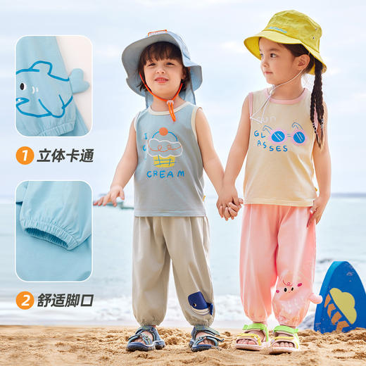 嘟嘟家儿童裤子夏季新款婴儿长裤夏装洋气宝宝休闲裤男童运动裤潮 商品图3