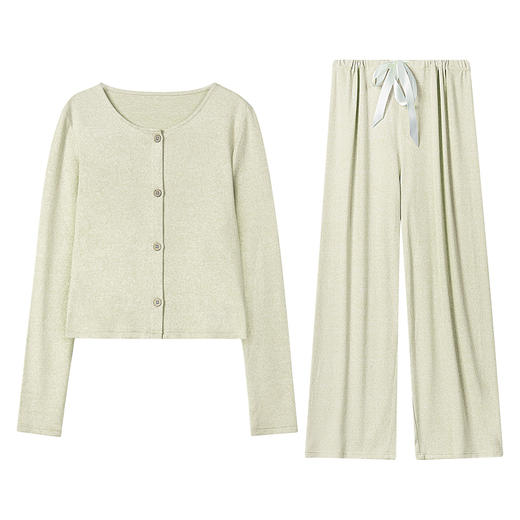 武汉爱帝 小香风女式花纱长袖长裤套装 商品图14