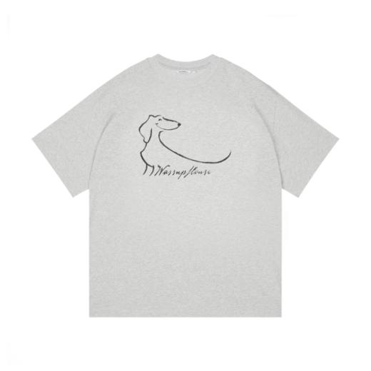 WassupHouse腊肠简笔画印花短袖T恤 商品图5