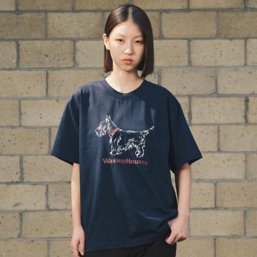 WassupHouse西高地简笔画印花短袖T恤 商品图0