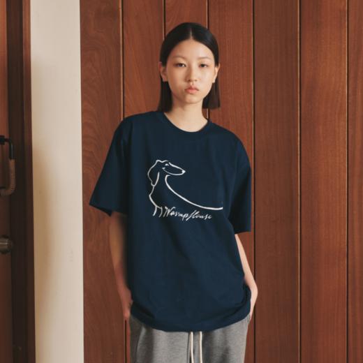 WassupHouse腊肠简笔画印花短袖T恤 商品图0