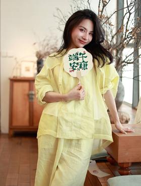 【线上专属】连帽套头衫(23708023-女贞黄)