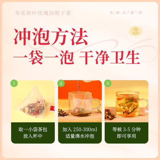 康美冬瓜荷叶玫瑰决明子茶8g*20包/盒 大麦栀子决明子红枣山楂橘皮重瓣玫瑰荷叶苦荞冬瓜大肚养生代泡茶 商品图5