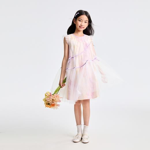 女童网纱灵动甜美连衣裙夏季新款安奈儿童装EG523084 商品图3