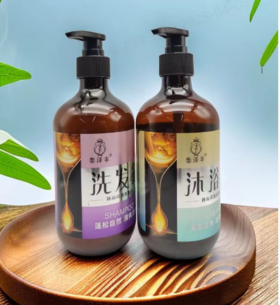 酒店一次性洗发水民宿宾馆专用家用白茶洗发液沐浴露500ml