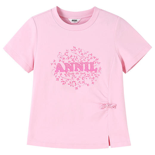 女童圆领短袖针织衫夏季新款安奈儿童装EG521148 商品图7