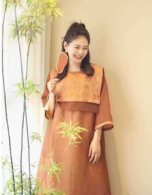 【线上专属】连衣裙(23707125-朱石栗) 商品图1