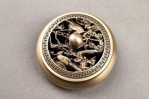 连年有余/喜上眉梢°迷你三足仿古色铜香炉 商品图3