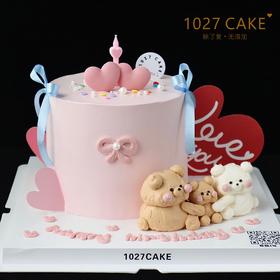 1027CAKE  | 抱抱小熊 一家三口 立体小动物（提前2天）