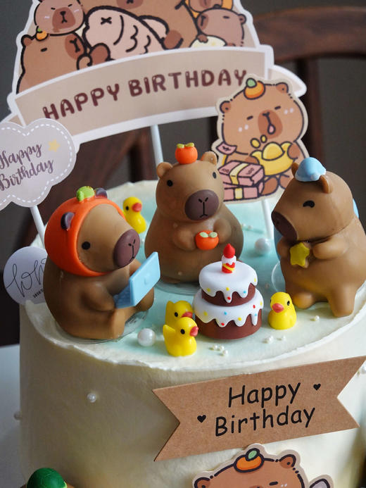 「卡皮巴拉·精致公仔版」100%动物奶油（附图6寸加高·提前6小时预订） 商品图3