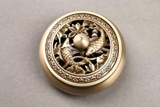 连年有余/喜上眉梢°迷你三足仿古色铜香炉 商品图4