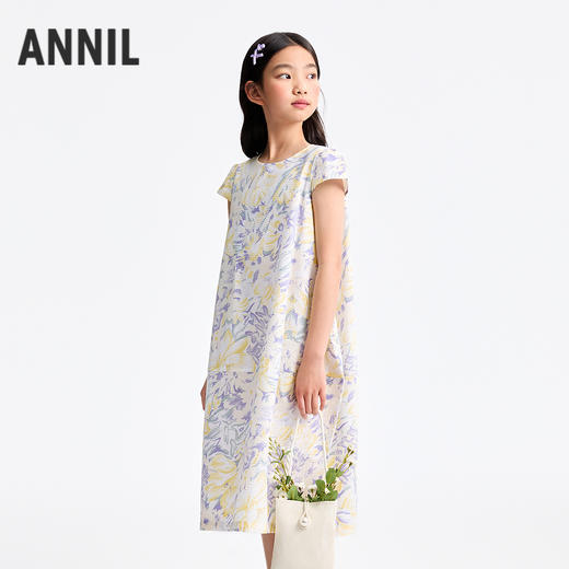 女童短袖连衣裙夏季新款安奈儿童装EG523082 商品图1