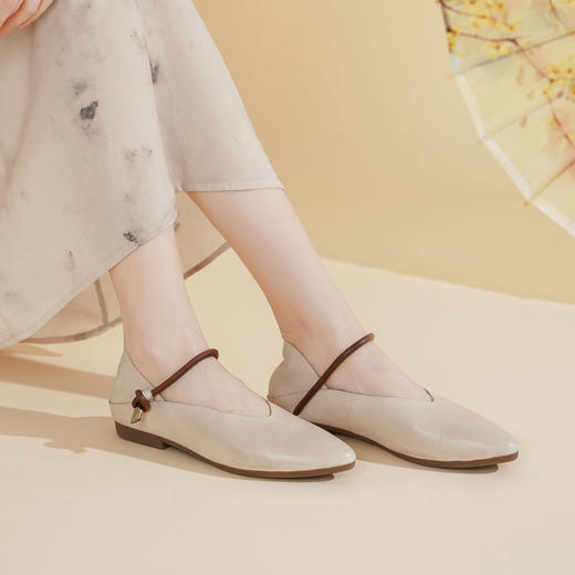 西村名物2025年春季新款舒适低跟新中式风优雅玛丽珍单鞋T25AE16091 商品图4
