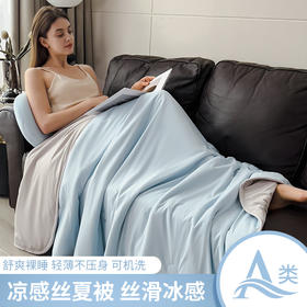 【冰凉凉，超舒适】【A类品质，丝滑裸感】冰丝夏凉被凉感丝夏季A类母婴级空调被薄款单双人冰淇淋被子100%