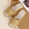 【多样屋专柜】多样屋开口编织拖鞋 四季棉麻拖鞋女家居室内情侣拖鞋 商品缩略图3