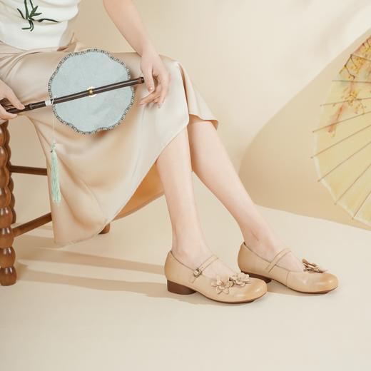 西村名物2025年春季新款舒适低跟新中式风优雅玛丽珍单鞋T25AE16061 商品图5
