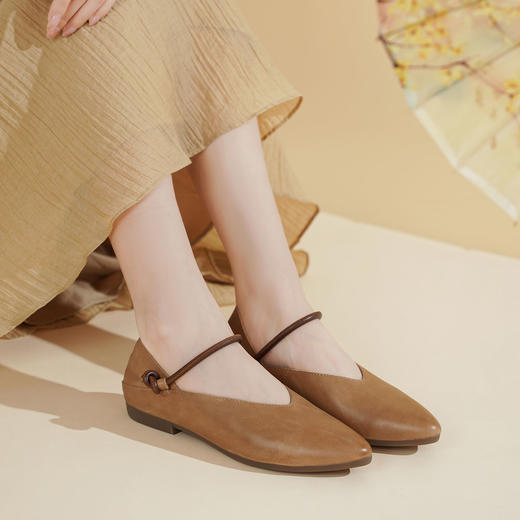 西村名物2025年春季新款舒适低跟新中式风优雅玛丽珍单鞋T25AE16091 商品图1