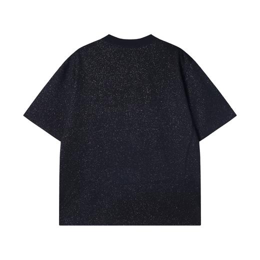 T3013夏季高级感新款潮牌满天星彩色印花圆领短袖T恤显瘦百搭宽松上衣 商品图5