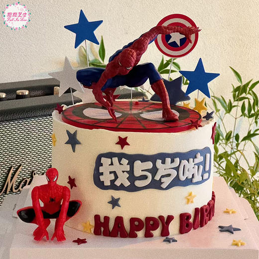 蜘蛛侠主题蛋糕 愿每个男孩都做平凡世界里的超级英雄 商品图0