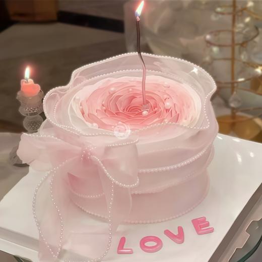 『粉色温柔』渐变奶油氛围感慢慢女神蛋糕 商品图0