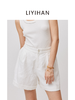 LIYIHAN亘云麻 | 25夏亚麻翻边短裤白色宽松裤子舒适透气百搭休闲 商品缩略图0