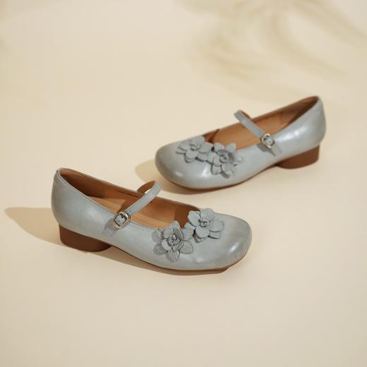 西村名物2025年春季新款舒适低跟新中式风优雅玛丽珍单鞋T25AE16061 商品图9