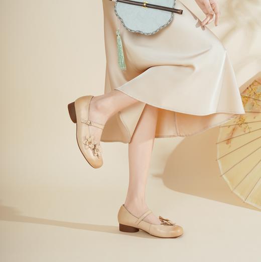 西村名物2025年春季新款舒适低跟新中式风优雅玛丽珍单鞋T25AE16061 商品图4