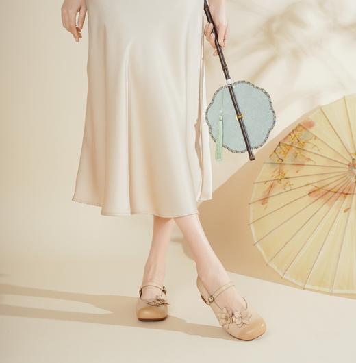 西村名物2025年春季新款舒适低跟新中式风优雅玛丽珍单鞋T25AE16061 商品图3