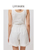 LIYIHAN亘云麻 | 25夏亚麻翻边短裤白色宽松裤子舒适透气百搭休闲 商品缩略图3