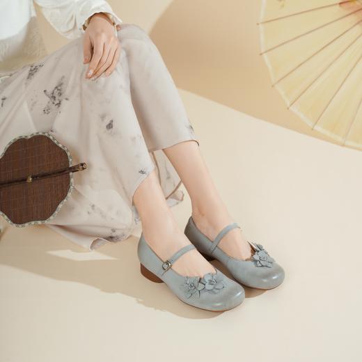 西村名物2025年春季新款舒适低跟新中式风优雅玛丽珍单鞋T25AE16061 商品图1