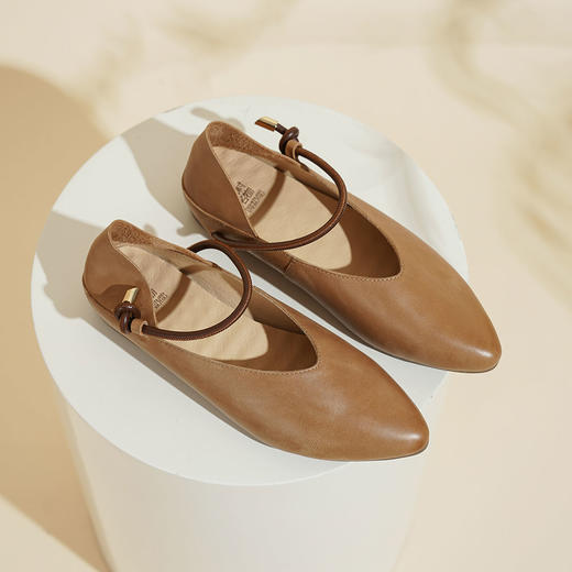 西村名物2025年春季新款舒适低跟新中式风优雅玛丽珍单鞋T25AE16091 商品图9