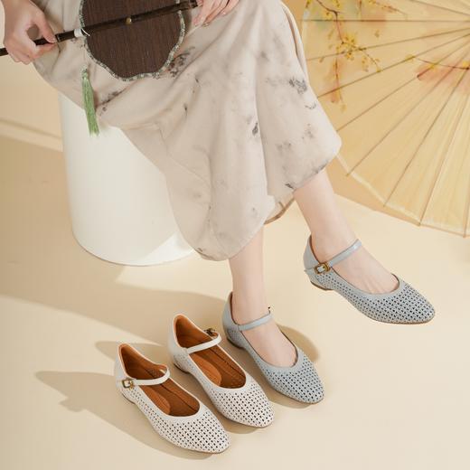 西村名物2025年春季新款舒适低跟新中式风优雅玛丽珍单鞋X25AH16471 商品图0