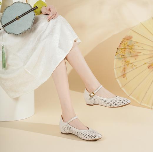 西村名物2025年春季新款舒适低跟新中式风优雅玛丽珍单鞋X25AH16471 商品图1